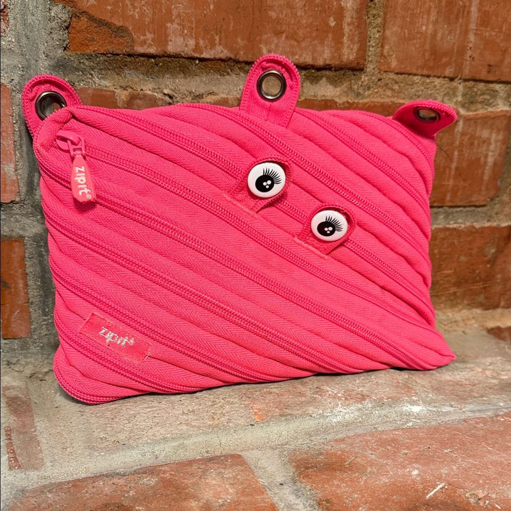 Zipit Pink Monster Zipper Pouch